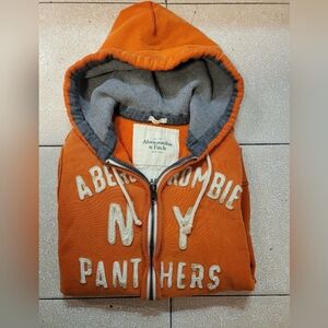 Abercrombie & Fitch Hoodie in Orange and Gray *Vintage* Men Size Large